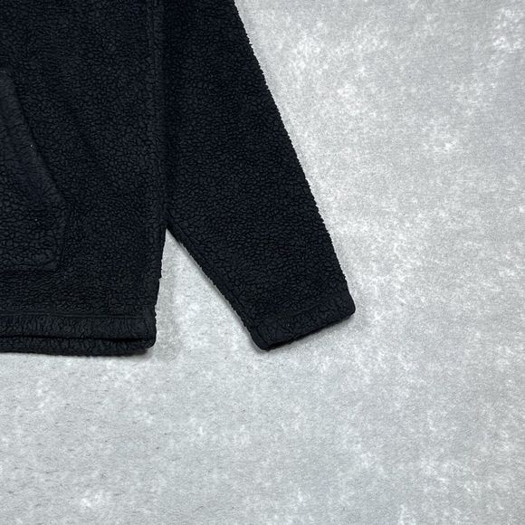 Victoria's Secret PINK Fleece Womens S Black Textured Quarter Zip Fleece Hoodie - Picture 4 of 10